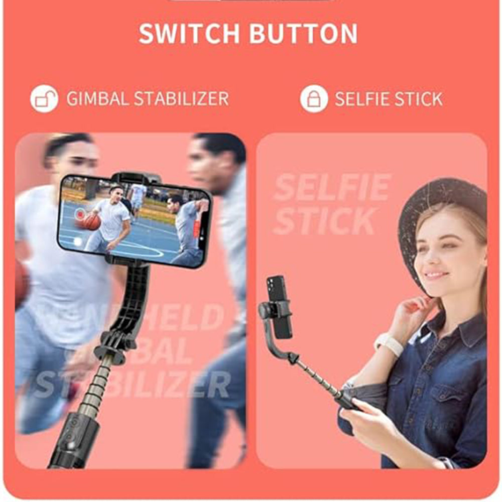 Selfie Stick Bluetooth Techsuit L08Mini, Universal, Negru