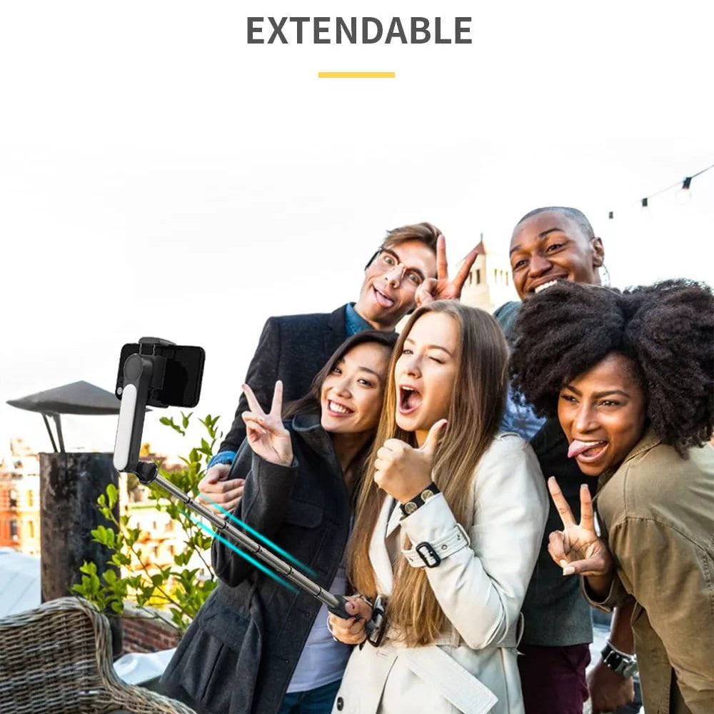 Gimbal Stabilizator Bluetooth Techsuit L09 Gimbal, Universal, Negru