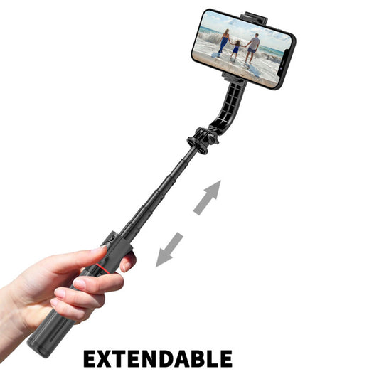 Selfie Stick Bluetooth Techsuit L12, Universal, Negru