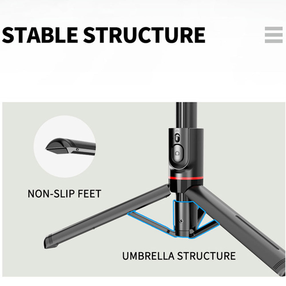 Selfie Stick Bluetooth Techsuit L12, Universal, Negru