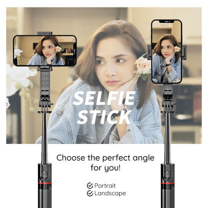 Selfie Stick Bluetooth Techsuit L13, Universal, Negru