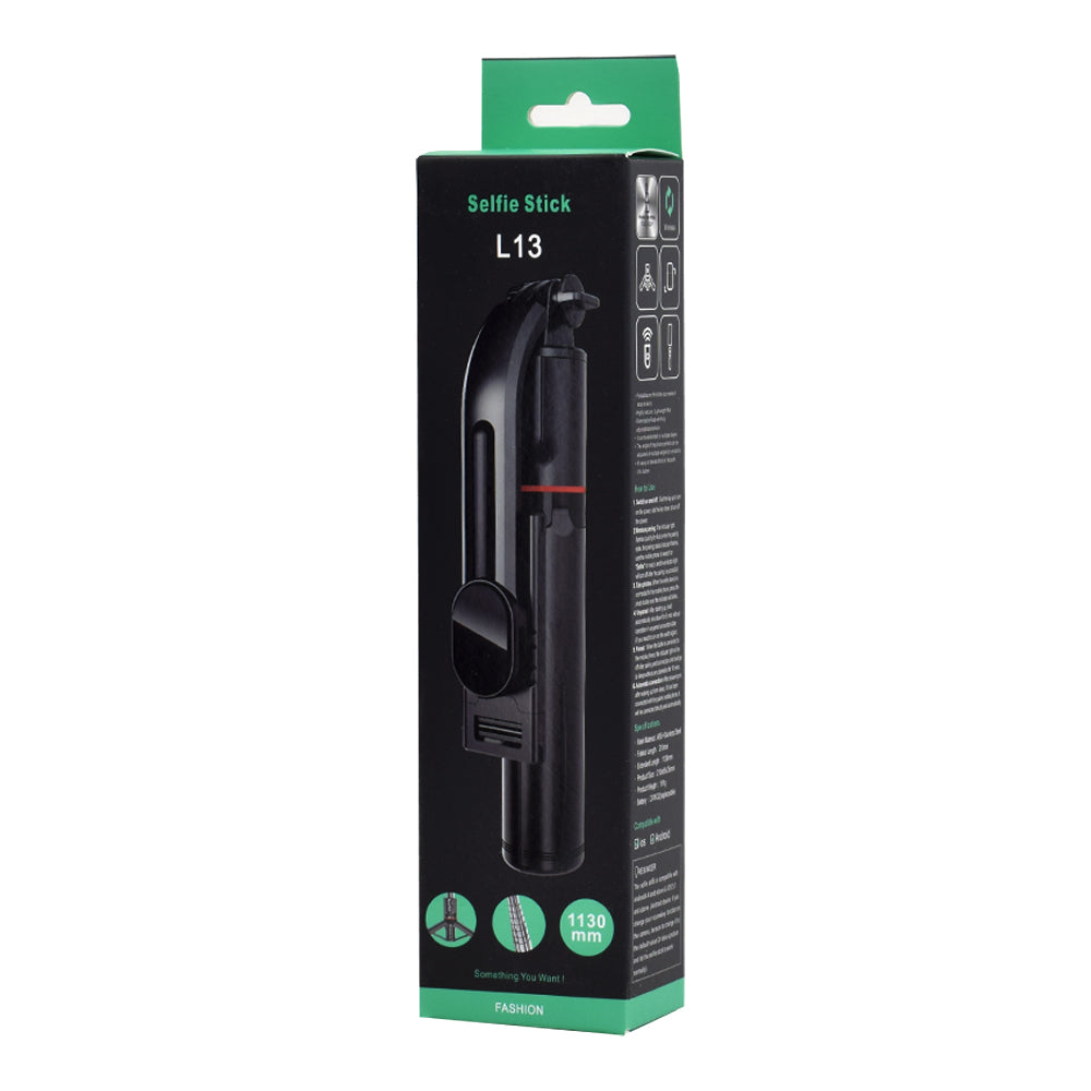 Selfie Stick Bluetooth Techsuit L13, Universal, Negru