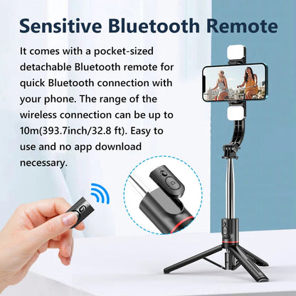 Selfie Stick Bluetooth Techsuit L13d, Universal, Negru