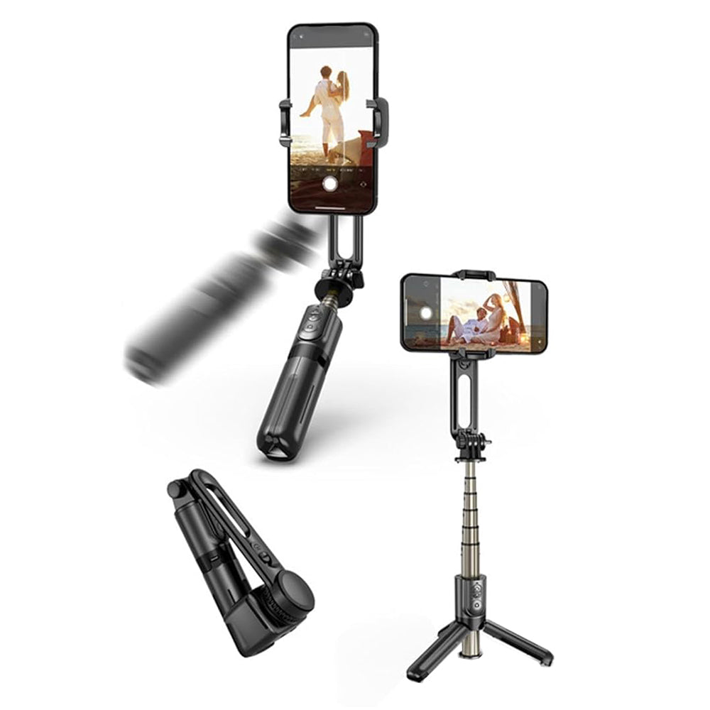 Selfie Stick Bluetooth Techsuit L18Mini, Universal, Negru