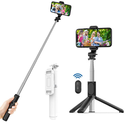 Selfie Stick Bluetooth Techsuit Q01, Universal, Alb