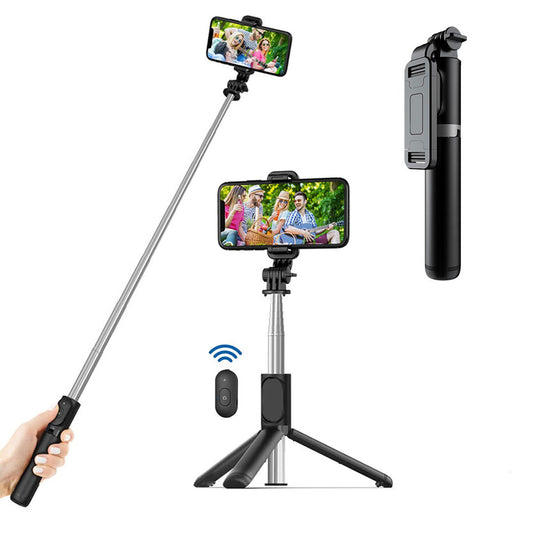 Selfie Stick Bluetooth Techsuit Q01, Universal, Negru