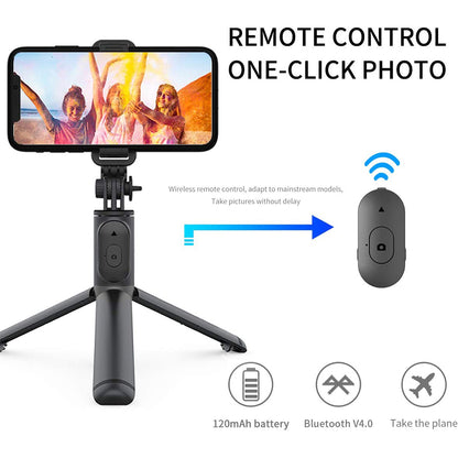 Selfie Stick Bluetooth Techsuit Q01, Universal, Negru
