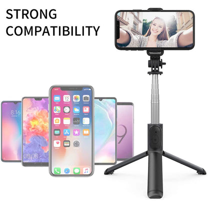 Selfie Stick Bluetooth Techsuit Q01, Universal, Negru