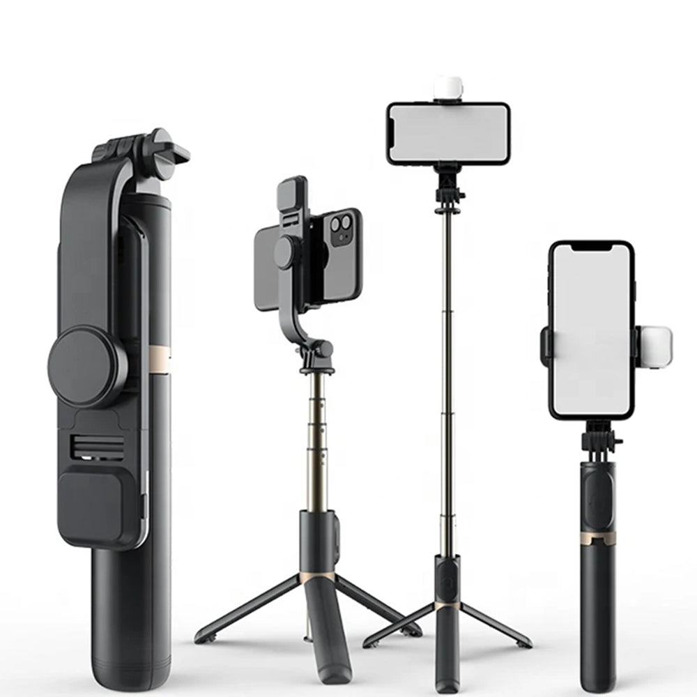 Selfie Stick Bluetooth Techsuit Q03s, Universal, Negru
