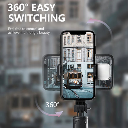 Selfie Stick Bluetooth Techsuit Q03s, Universal, Negru