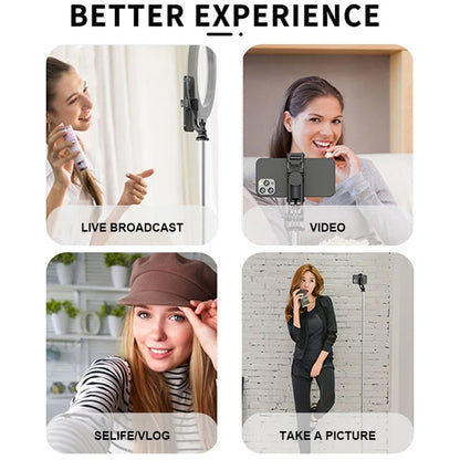 Selfie Stick Bluetooth Techsuit Q05, Universal, Negru