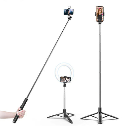 Selfie Stick Bluetooth Techsuit Q05, Universal, Negru