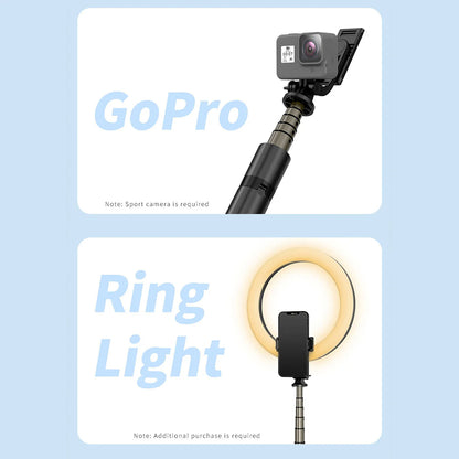 Selfie Stick Bluetooth Techsuit Q06, Universal, Negru