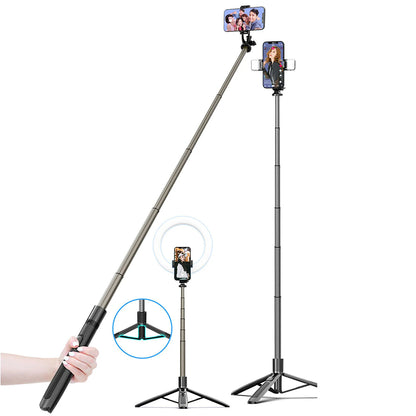 Selfie Stick Bluetooth Techsuit Q06, Universal, Negru