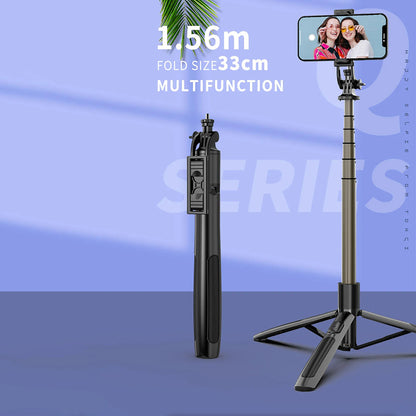 Selfie Stick Bluetooth Techsuit Q06, Universal, Negru