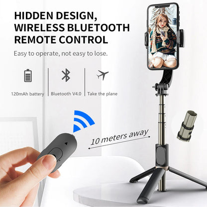 Selfie Stick Bluetooth Techsuit Q08, Universal, Negru