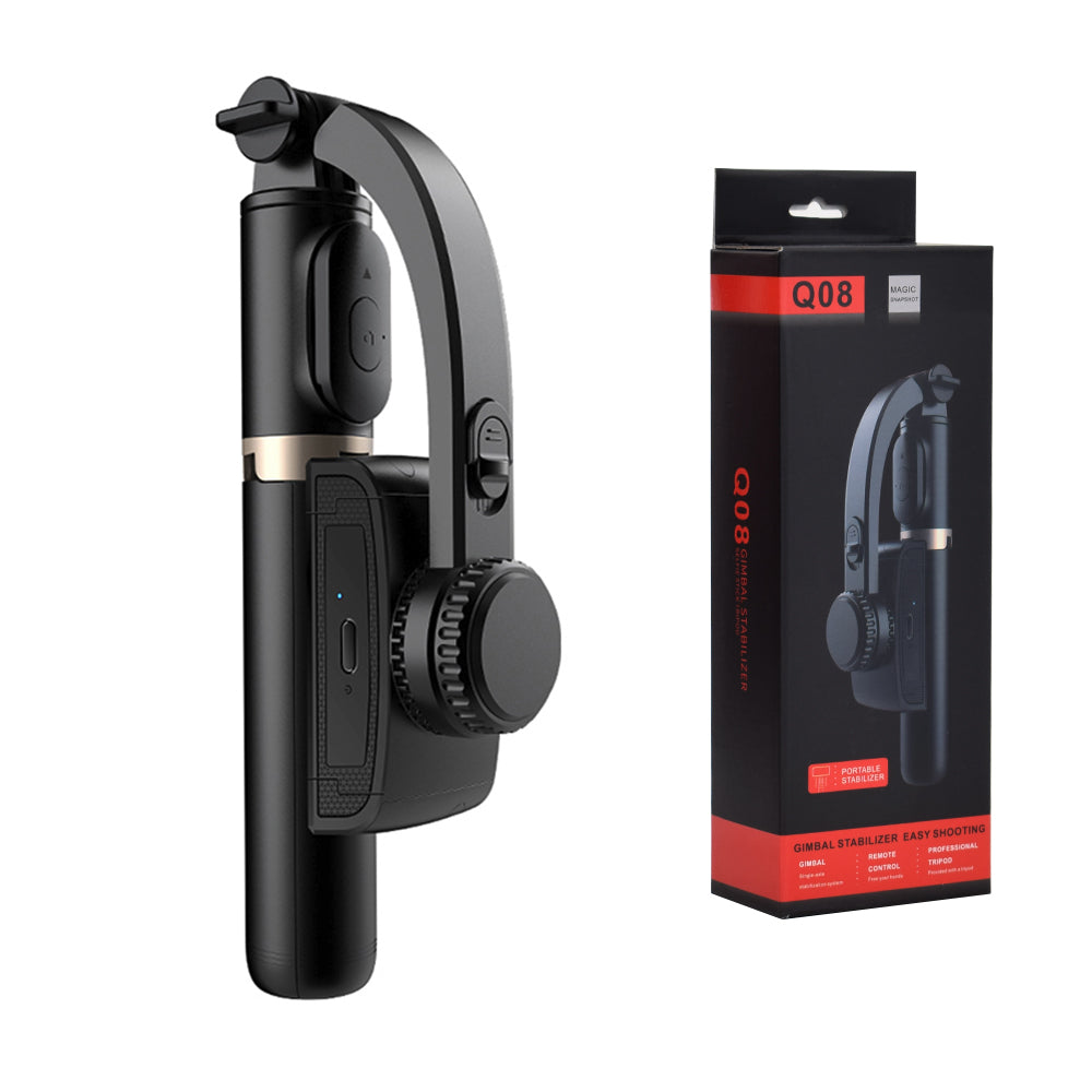 Selfie Stick Bluetooth Techsuit Q08, Universal, Negru