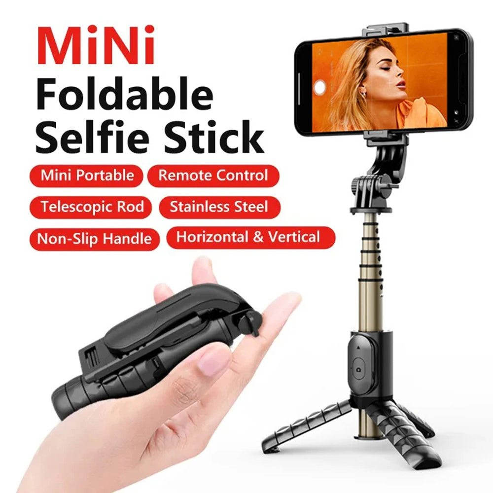 Selfie Stick Bluetooth Techsuit Q10, Universal, Negru