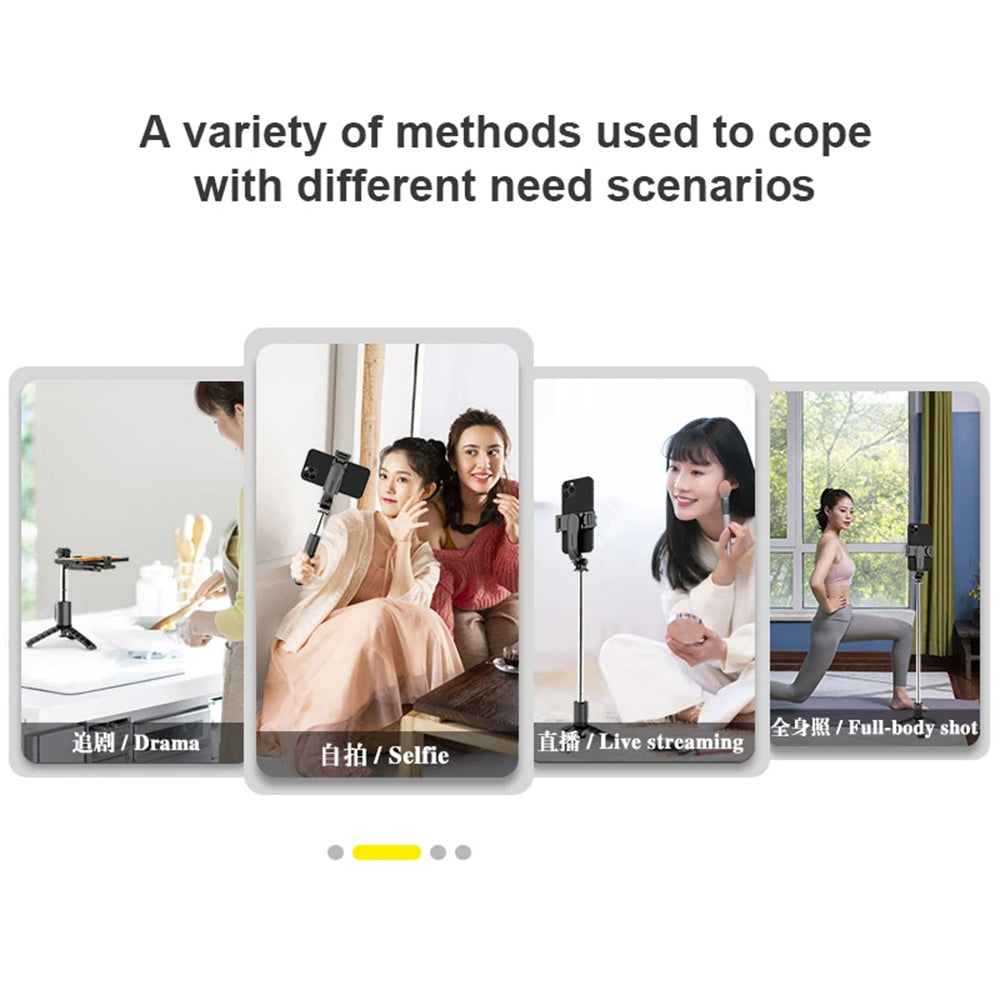 Selfie Stick Bluetooth Techsuit Q11s, Universal, Negru