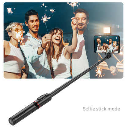 Selfie Stick Bluetooth Techsuit Q12S, Universal, Negru