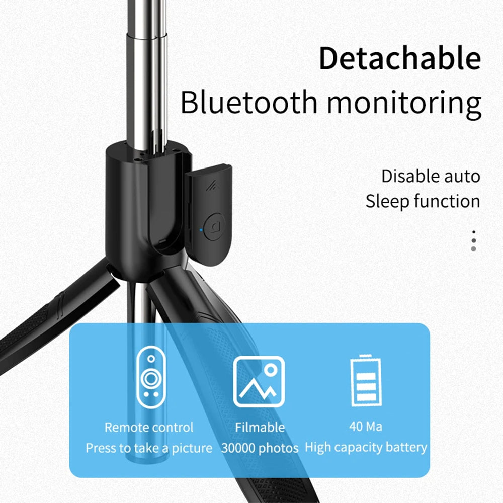 Selfie Stick Bluetooth Techsuit S01-S, Universal, Negru