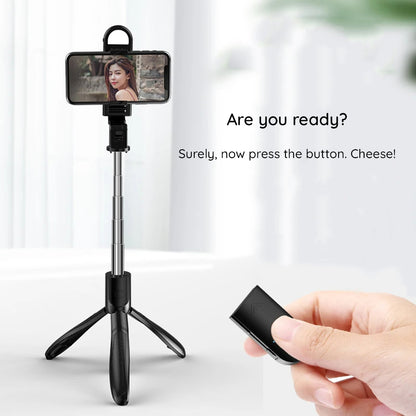 Selfie Stick Bluetooth Techsuit S01-S, Universal, Negru
