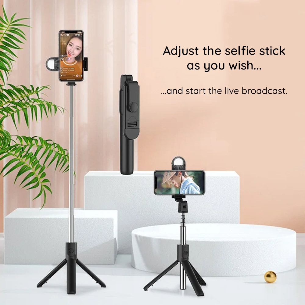 Selfie Stick Bluetooth Techsuit S05-S, Universal, Negru