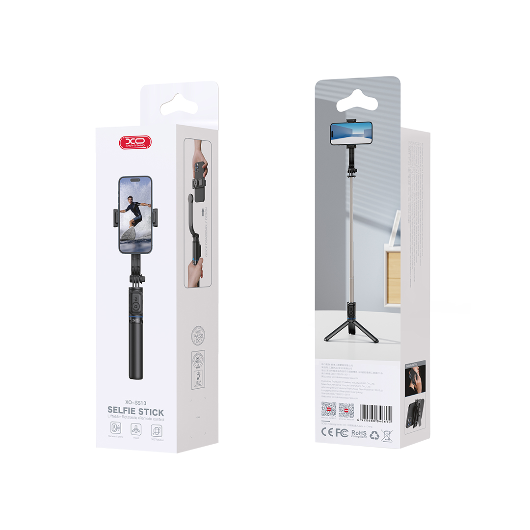 Selfie Stick Bluetooth XO Design SS13, Universal, Negru