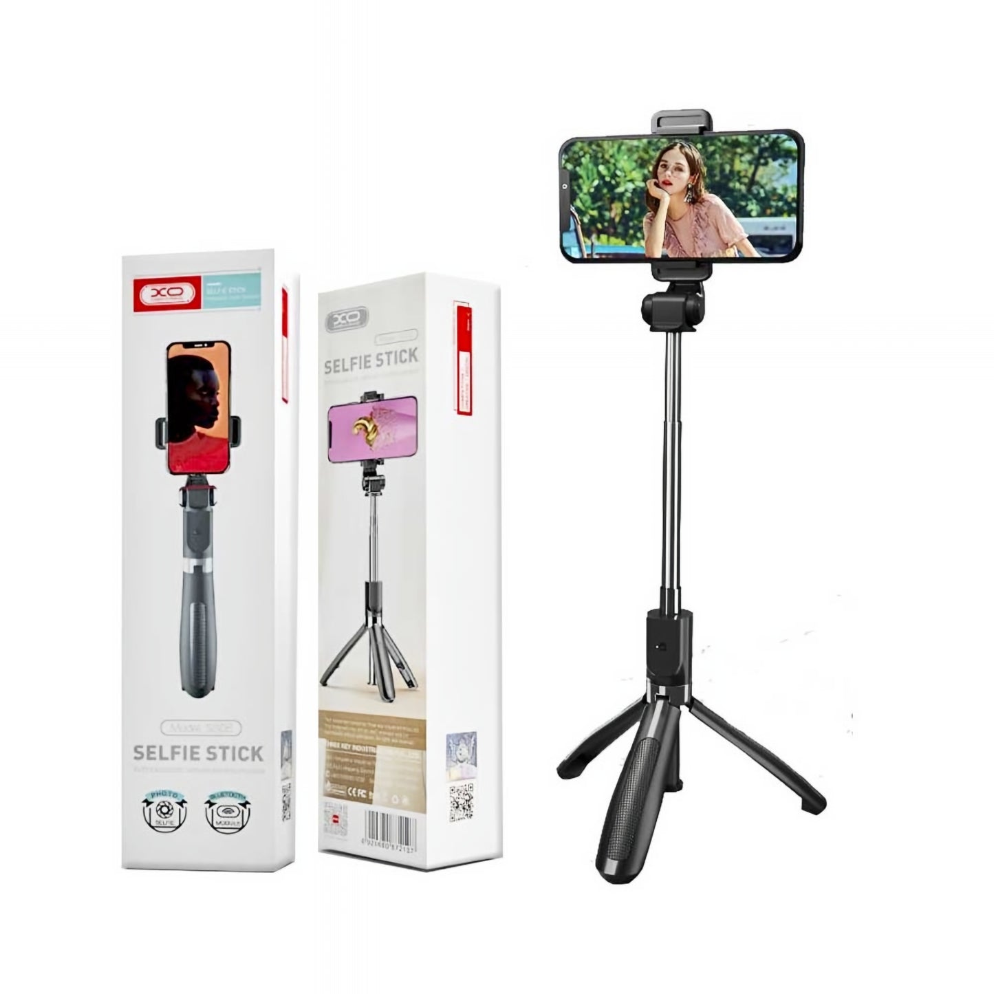 Selfie Stick Bluetooth XO Design SS08, Universal, Negru