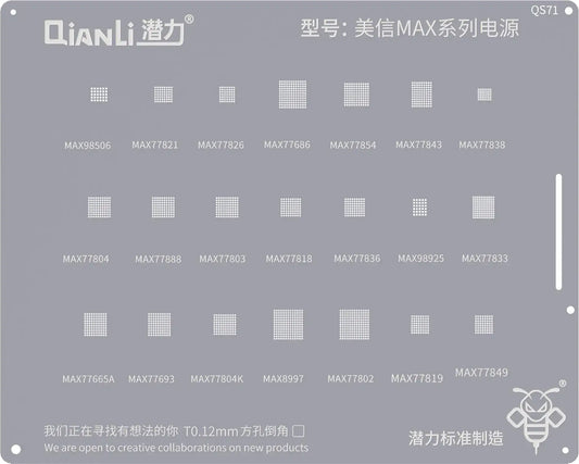 Sita BGA QIANLI QS71 pentru Mxim Max Series