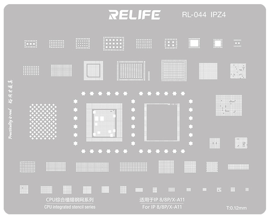 Sita BGA Relife RL-044 IPZ4 pentru Apple iPhone 8 / 8 Plus / X, CPU