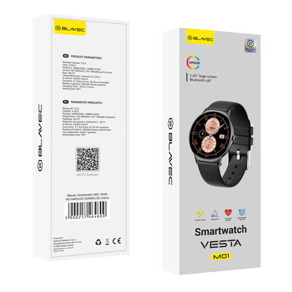 Smartwatch Blavec M01 Vesta Call, Negru