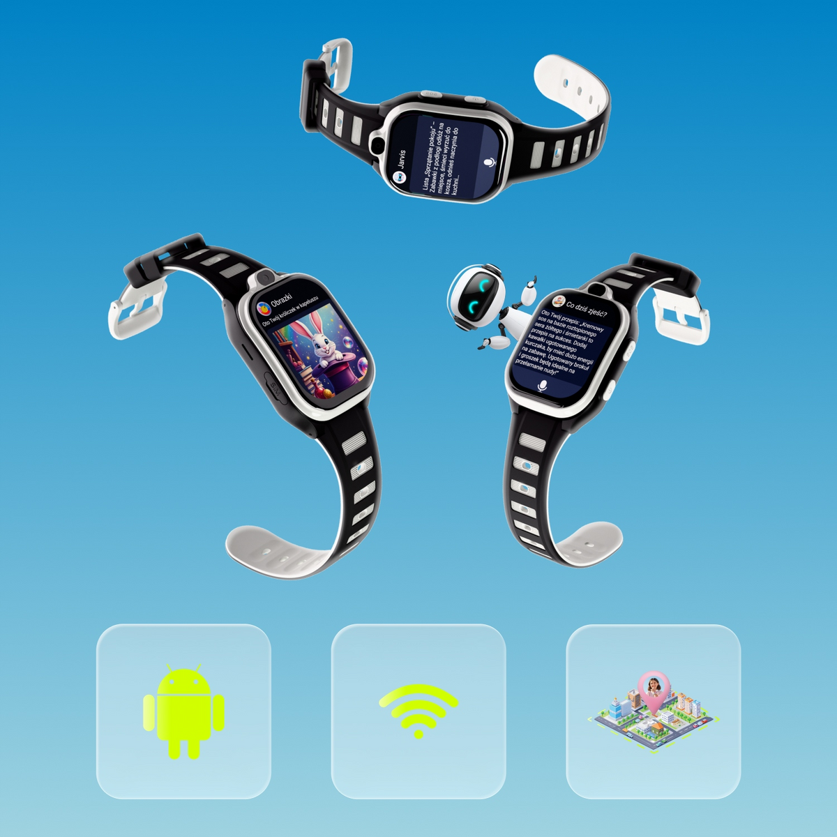 Smartwatch Forever Kids Boost KW-530 Call, Negru