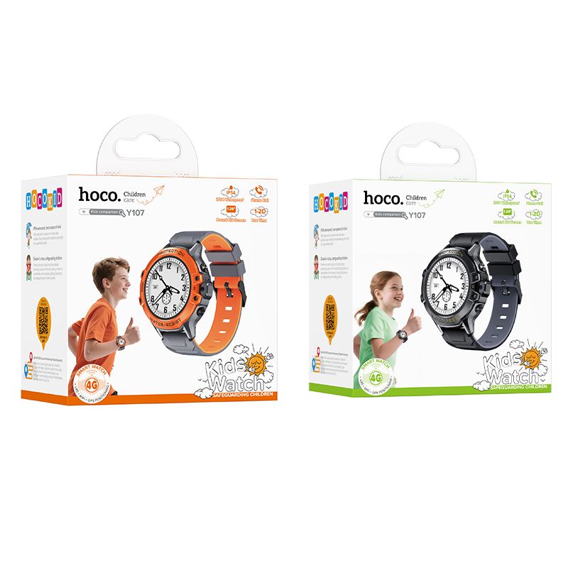 Smartwatch HOCO Y107 Kids Call, Portocaliu