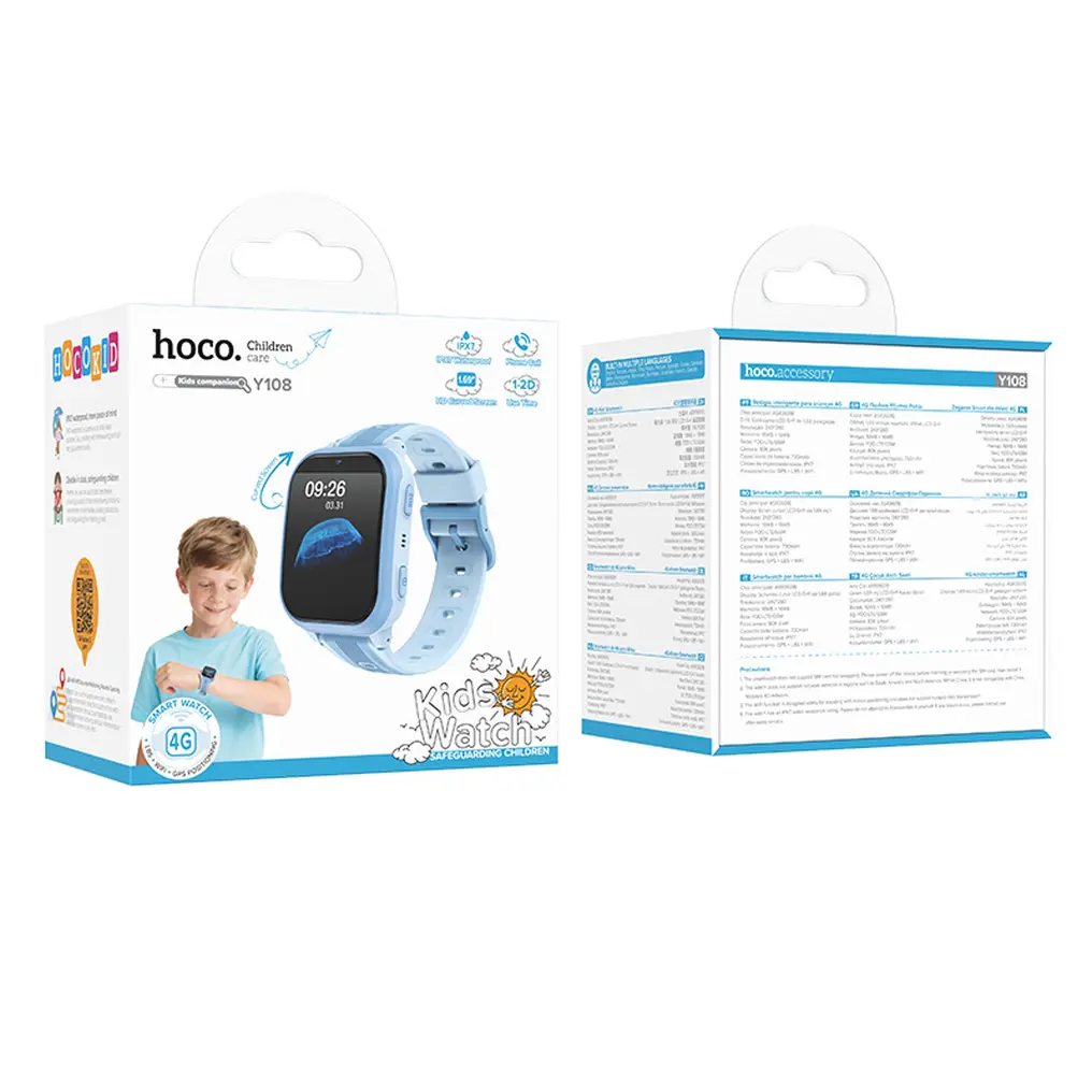 Smartwatch HOCO Y108 Kids Call, Albastru