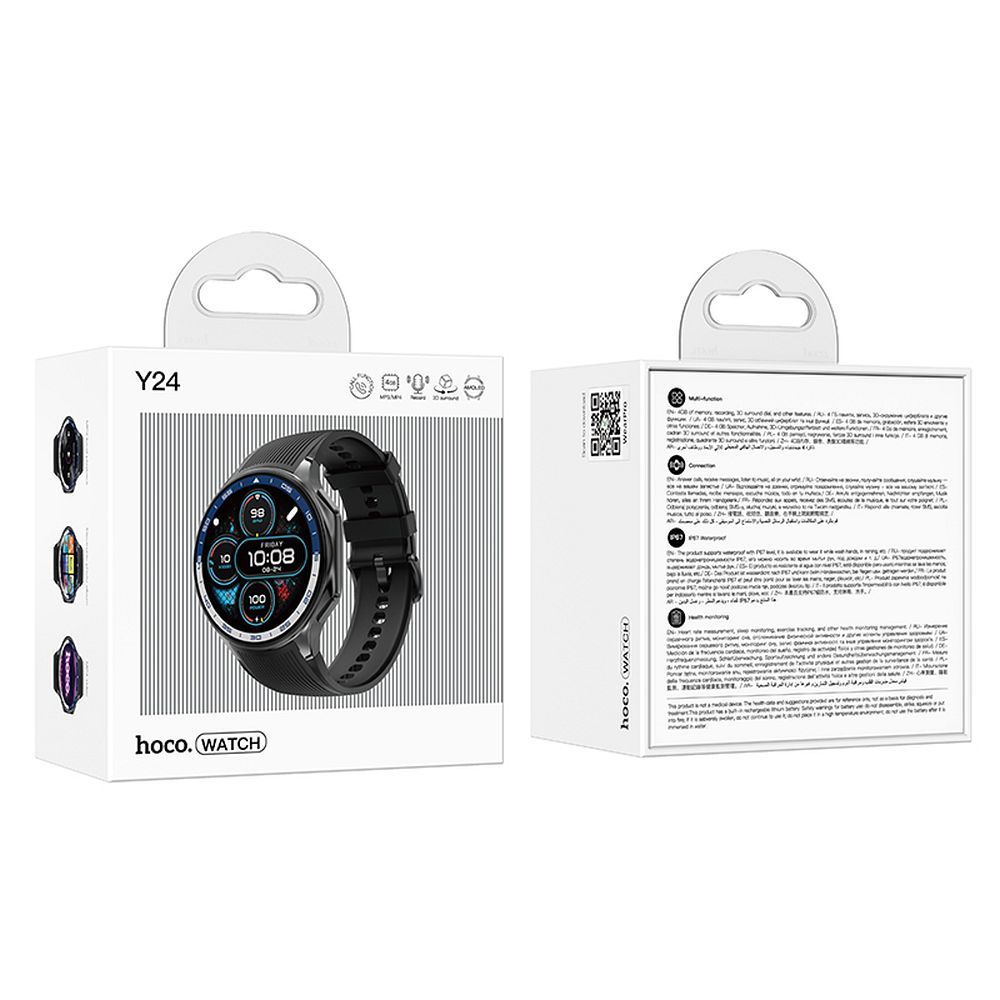 Smartwatch HOCO Y24 Call, Negru