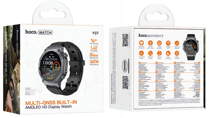 Smartwatch HOCO Y37 Call, Negru
