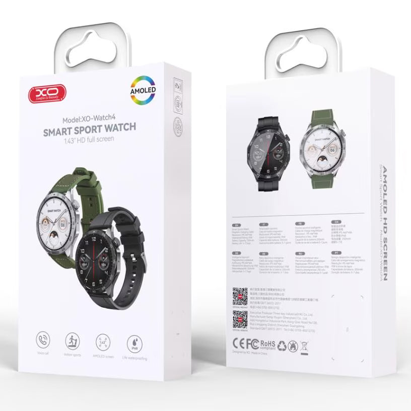 Smartwatch XO Design 4, Negru