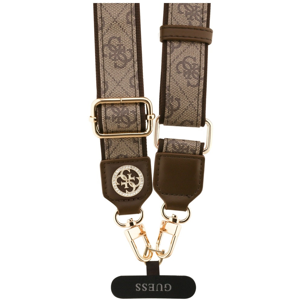 Snur Telefon Guess 4G Strass Metal Logo, Maro