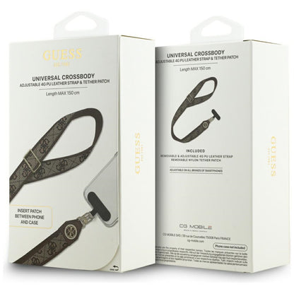 Snur Telefon Guess 4G Strass Metal Logo, Maro