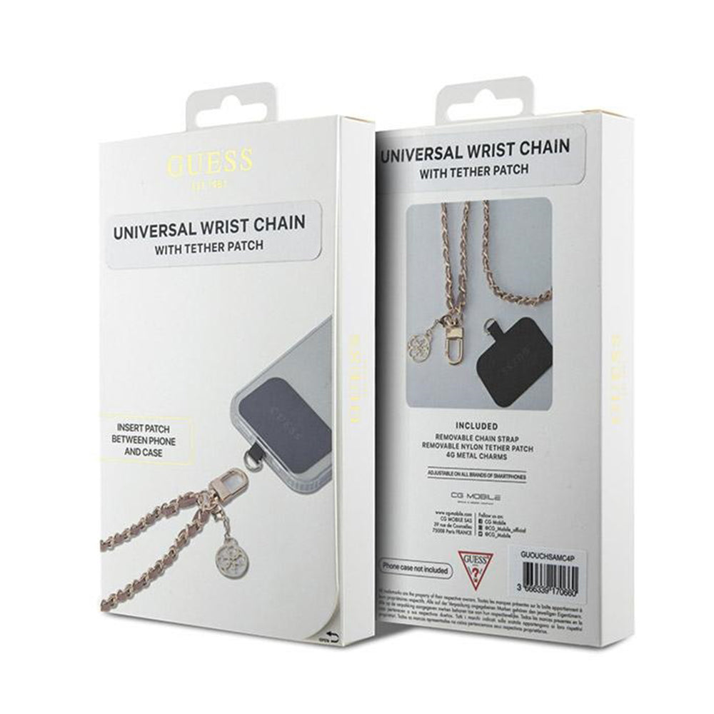 Snur Telefon Guess Saffiano 4G Charm, Negru