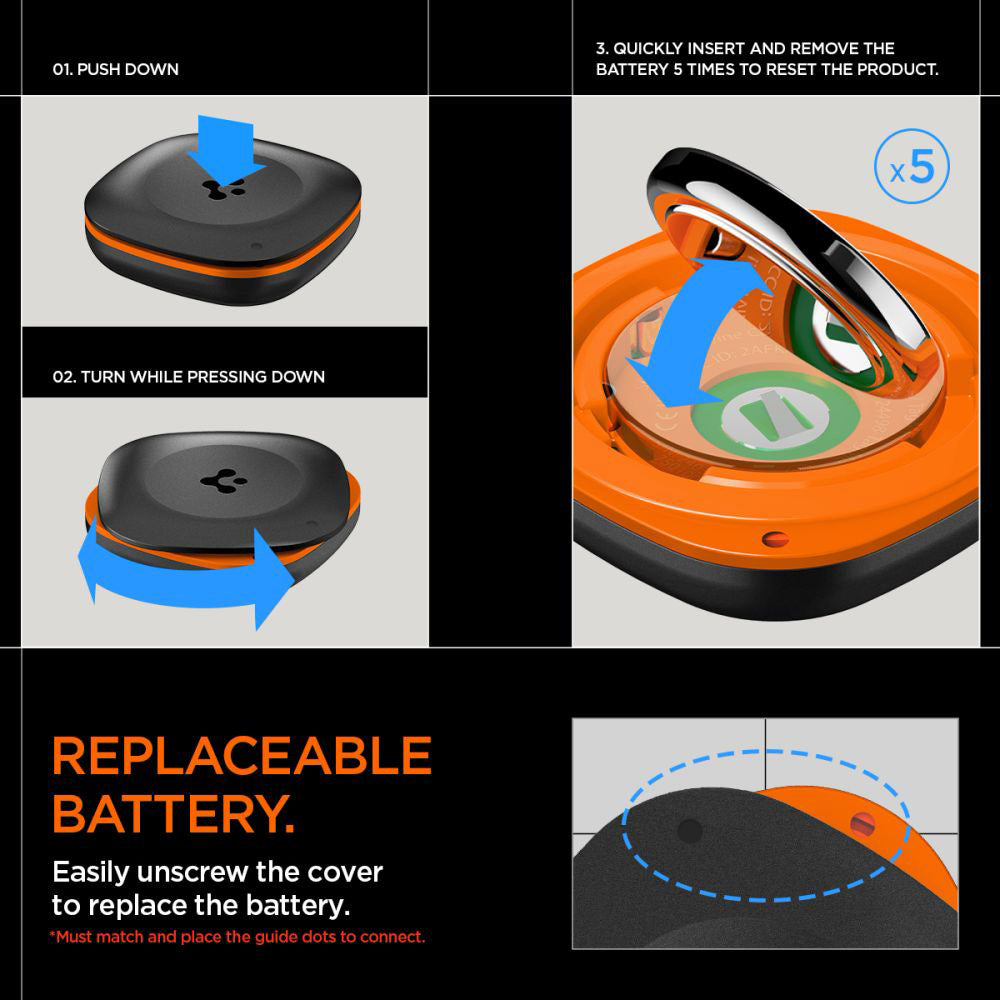 Spigen SmartTag TagMe pentru iOS Series, Negru