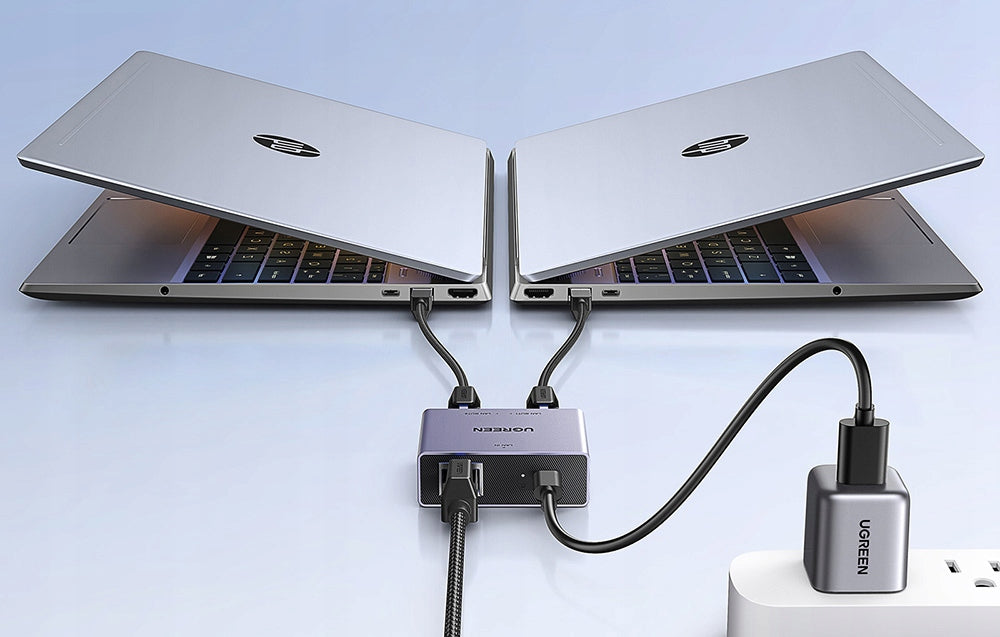 Splitter Retea UGREEN NW301, RJ45 - 2 x RJ45, Gri