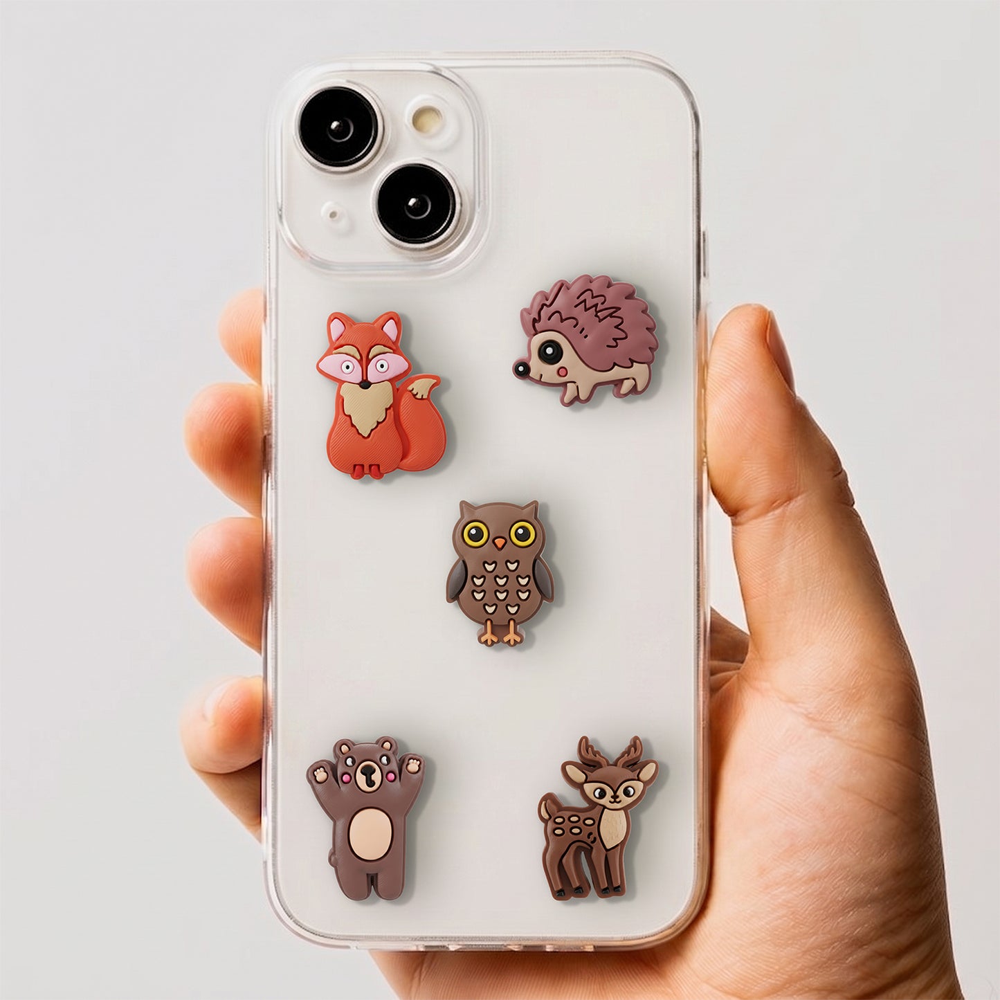 Sticker 3D OEM Forest pentru Husa Telefon / Tableta, Set 5 bucati, Multicolor