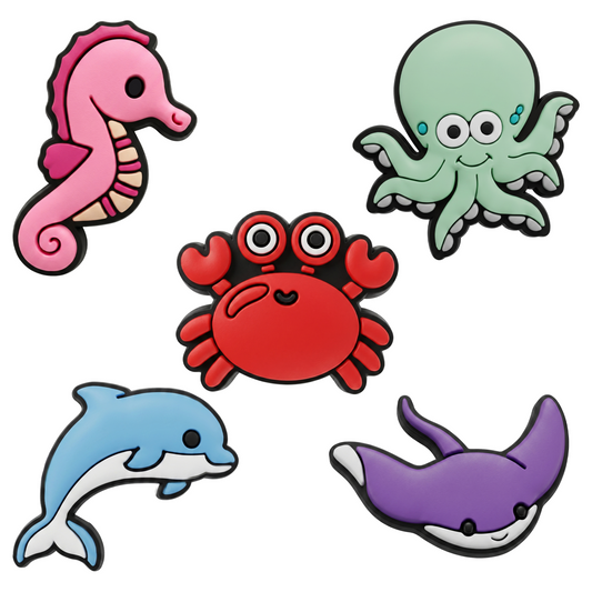 Sticker 3D OEM Ocean pentru Husa Telefon / Tableta, Set 5 bucati, Multicolor
