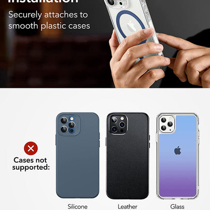 Sticker Metalic ESR HaloLock, Set 2 bucati, Albastru