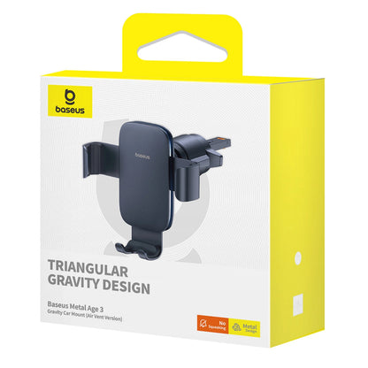 Suport Auto Baseus Metal Age 3, 4.7inch - 7.2inch, Negru BS-CM028