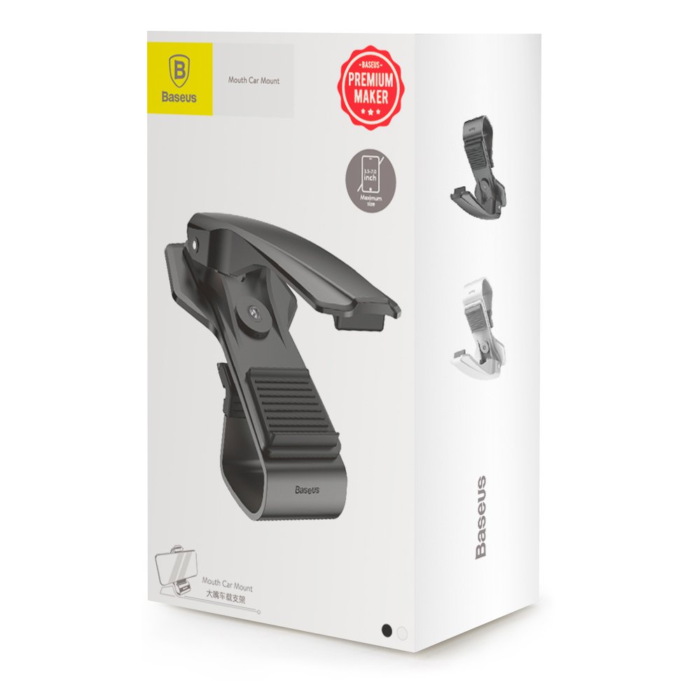 Suport Auto Baseus Mouth, 3.5inch - 7inch, Negru SUDZ-01