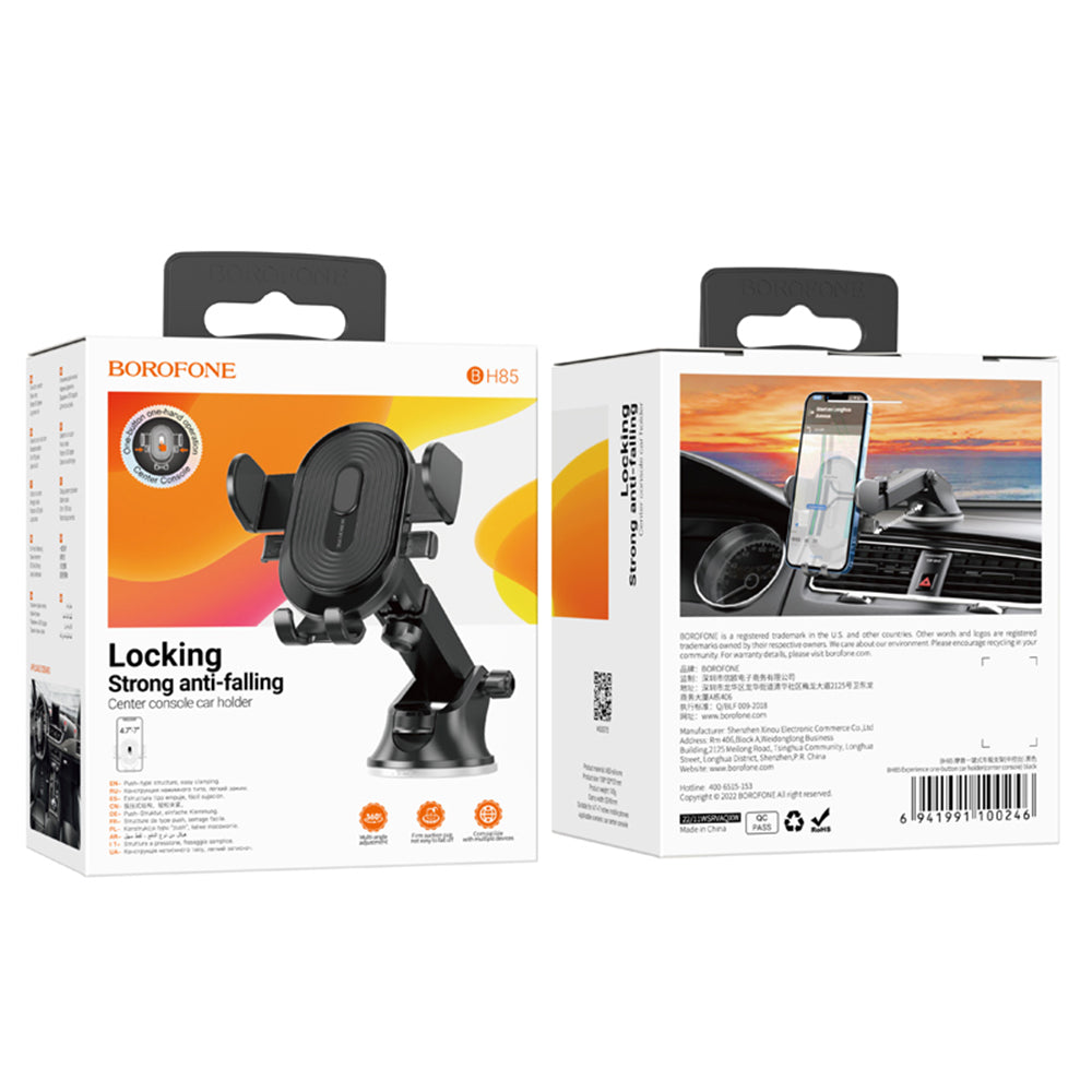 Suport Auto Borofone BH85 Experience, 4.7inch - 7inch, Negru