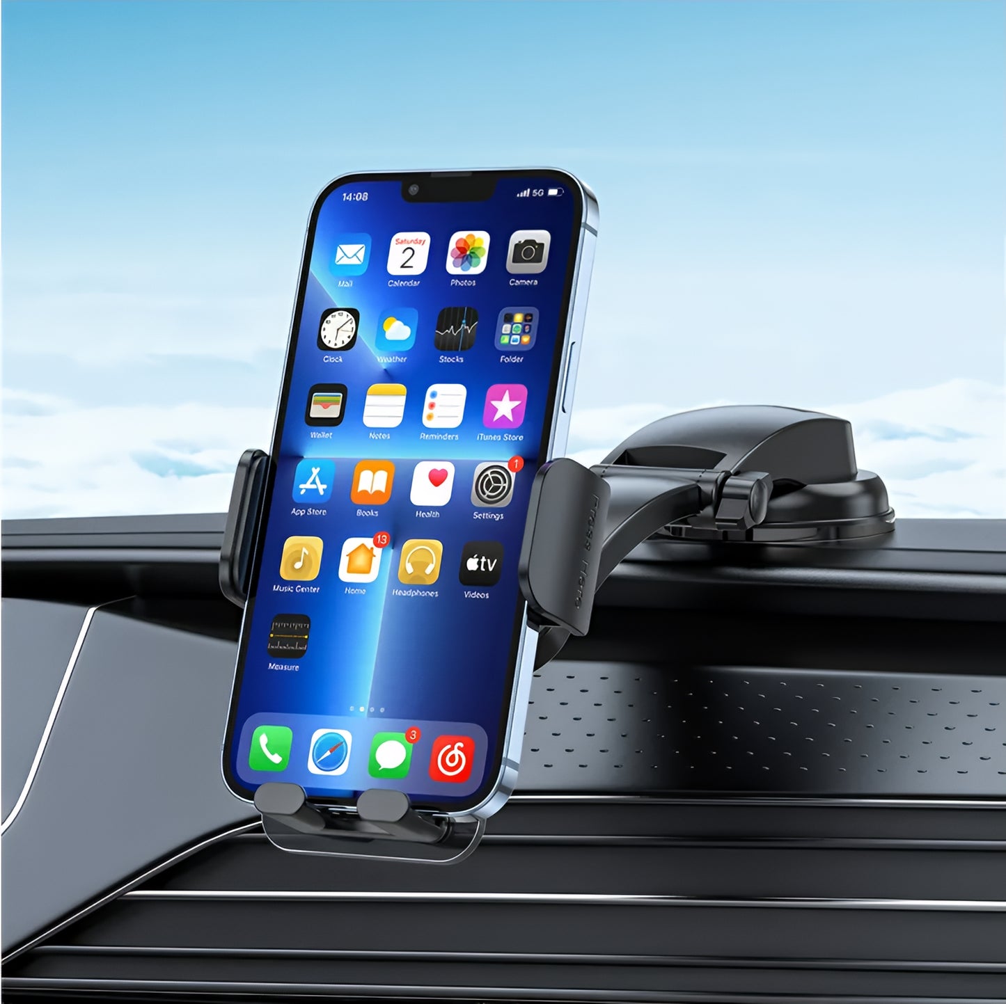 Suport Auto HOCO CA118, 4.5inch - 7inch, Negru